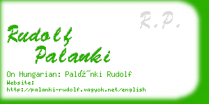 rudolf palanki business card